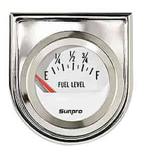 Electrical Fuel Gauge 1-1/2" white dial face
