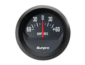 2IN. Black-Dial Chrome Amps Gauge