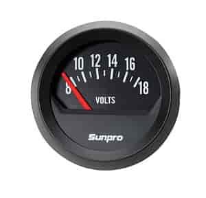 Voltmeter 2" black face dial