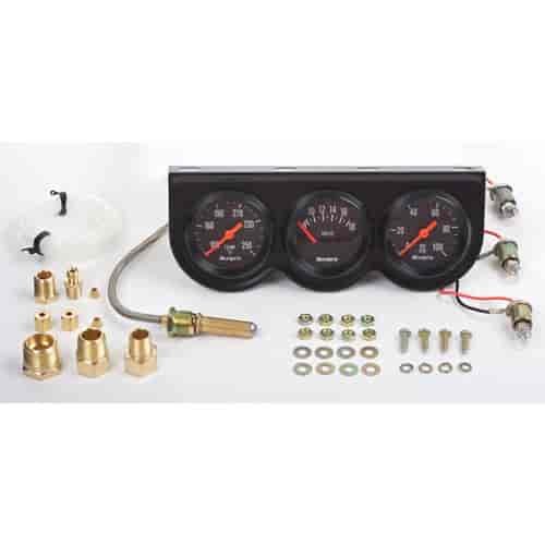Triple StyleLine Gauge Kit Mechanical Oil Pressure