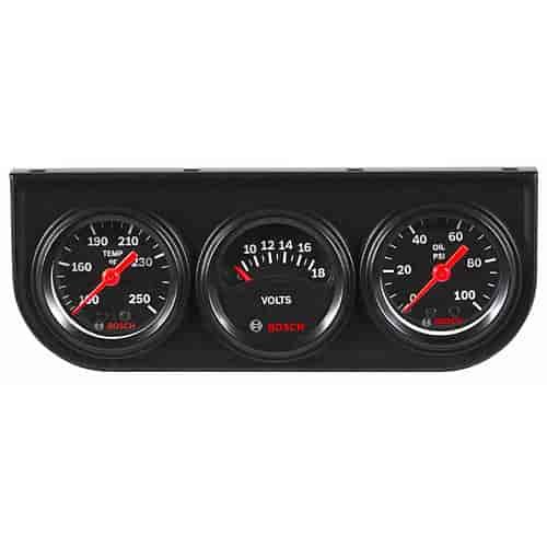 Mini Triple Gauge Kit Mechanical Oil Pressure