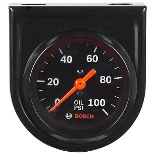 Oil Pressure Gauge 2" Black Dial Face