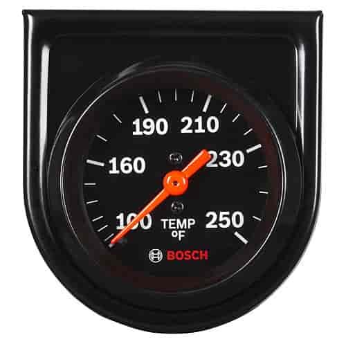 Mechanical Water/Oil Temperature Gauge 2" Black-Dial Face