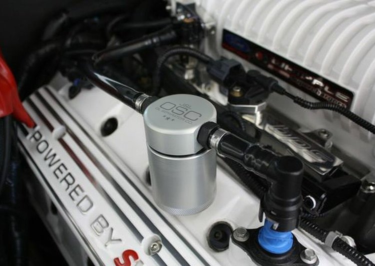 Oil Separator 3.0, Passenger Side, Clear Anodized [2007-2014 Ford GT500]