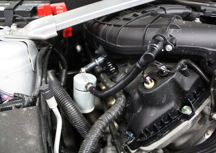 Oil Separator 3.0, Passenger Side, Clear Anodized [2011-2017 Ford Mustang V6]