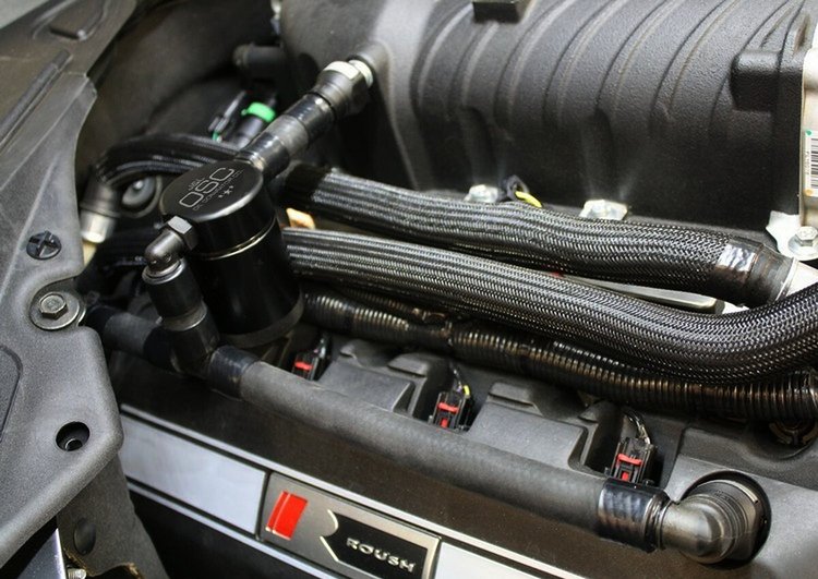 Oil Separator 3.0 Passenger Side, Black Anodized [Fits Select 2011-2017 Ford Mustang]