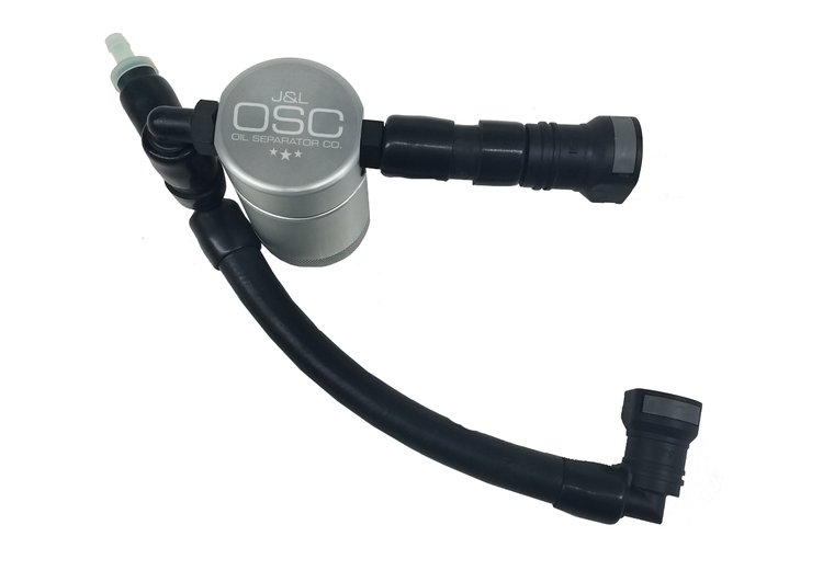 Oil Separator 3.0 Passenger Side, Clear Anodized Satin [Fits Select 2011-2017 Ford Mustang]