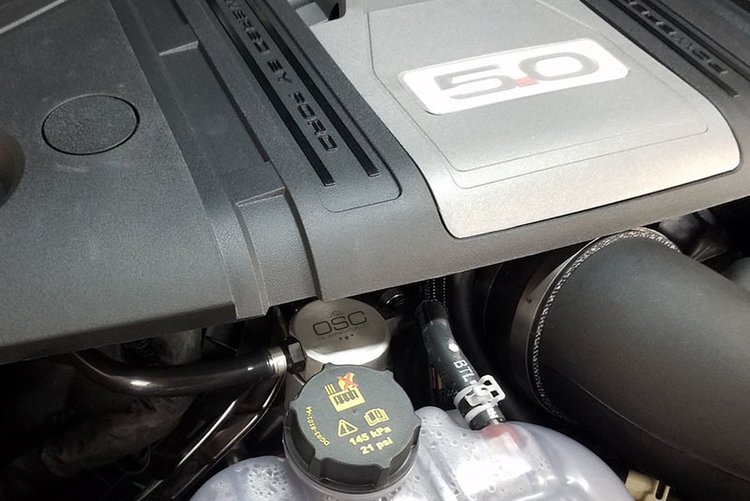 Oil Separator 3.0 Passenger Side, Clear Anodized [Fits Select Ford Mustang GT & 2019 Ford Mustang Bullitt]