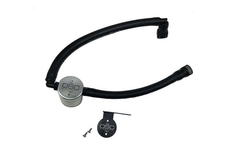 Oil Separator 3.0 Passenger side, Clear Anodized [2015-2022 Ford Transit 150/250/350 3.5L EcoBoost]