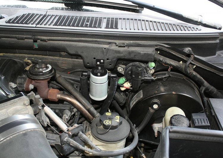 Oil Separator 3.0 Driver Side, Clear Anodized [1999-2004 Ford F-150 Lightning, 2002-2003 F-150 Harley Davidson]