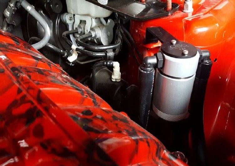 Oil Separator 3.0 Driver Side, Clear Anodized [Fits Select Ford Mustang EcoBoost]