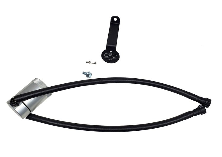 Oil Separator 3.0 Driver Side, Clear Anodized [Fits Select Chevrolet Silverado/ GMC Sierra 2500/3500 6.6L Gas]