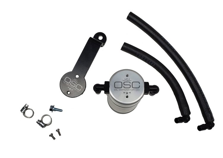 Oil Separator 3.0 Driver Side, Clear Anodized [Fits Select Toyota Tacoma 3.5L]