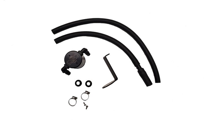 Oil Separator 3.0 Driver Side, Black Anodized [Fits Select Mazda CX-5 2.5L Non-Turbo]