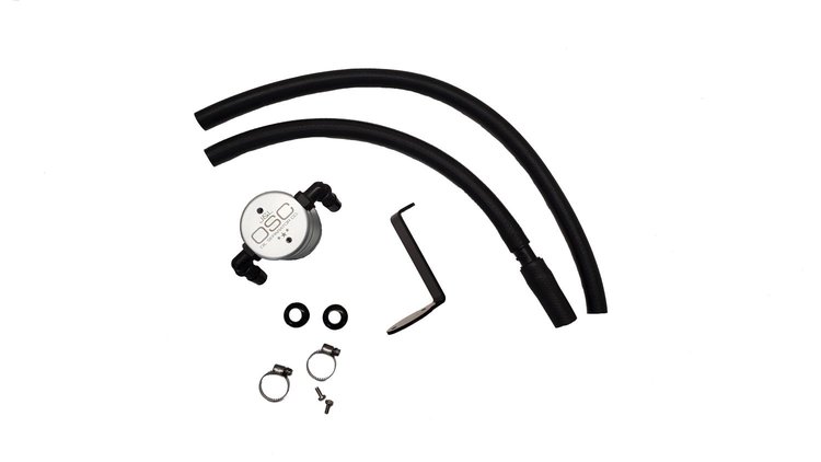 Oil Separator 3.0 Driver Side, Clear Anodized [Fits Select Mazda CX-5 2.5L Non-Turbo]
