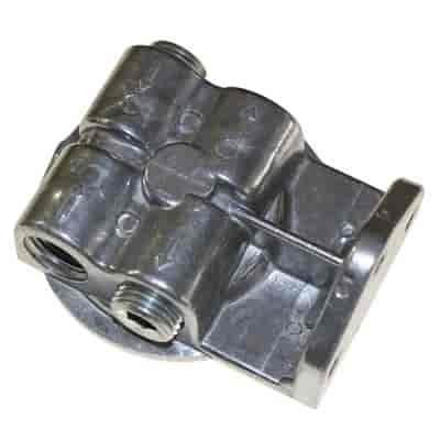 Cast 4 port remote filter mount flat mounting surface polished with 13/16 -16 thread