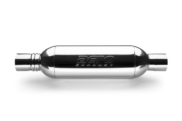 Turbine XL Performance Muffler, Inlet/Outlet: 3 in., Overall Length: 26 in. [Mirror Polished Finish]