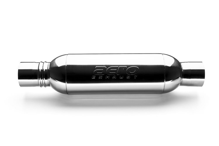 Turbine XL Performance Muffler, Inlet/Outlet: 3.500 in., Overall Length: 26 in. [Mirror Polished Finish]