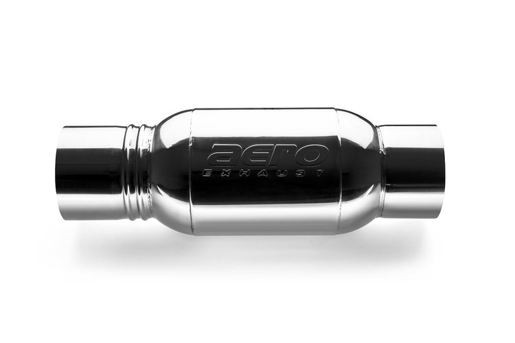 Turbine Performance Muffler, Inlet/Outlet: 5 in., Overall Length: 20 in. [Mirror Polished Finish]