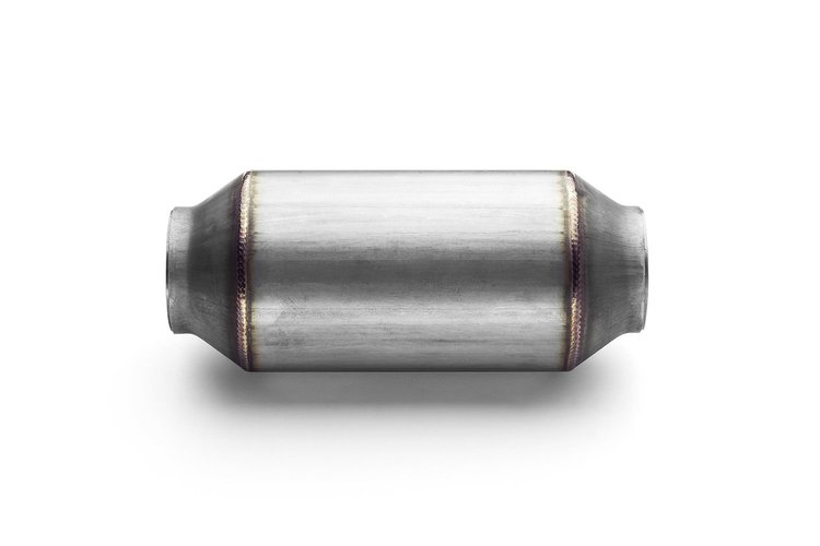 TR-Series Resonator Muffler, Inlet/Outlet: 2 in., Overall Length: 8 in. [Mirror Polished Finish]