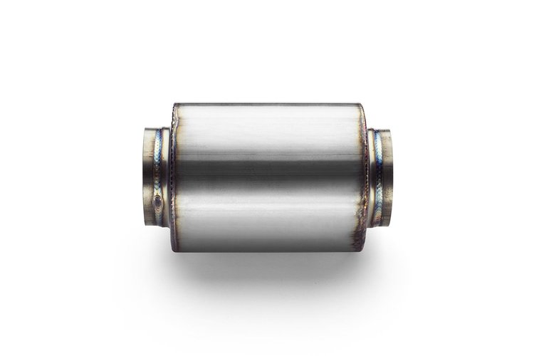 TR-Series Resonator Muffler, Inlet/Outlet: 2.500 in., Overall Length: 6.500 in. [Mirror Polished Finish]