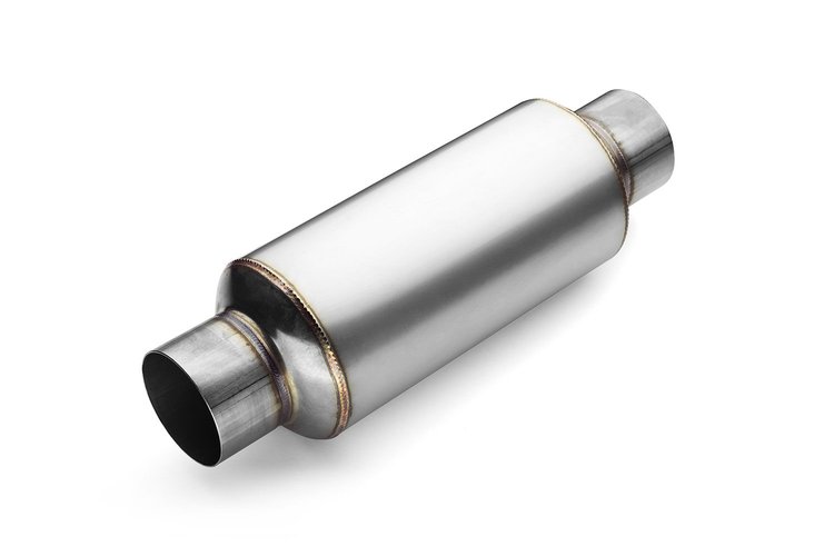 TR-Series Resonator Muffler, Inlet/Outlet: 3 in., Overall Length: 16 in. [Mirror Polished Finish]