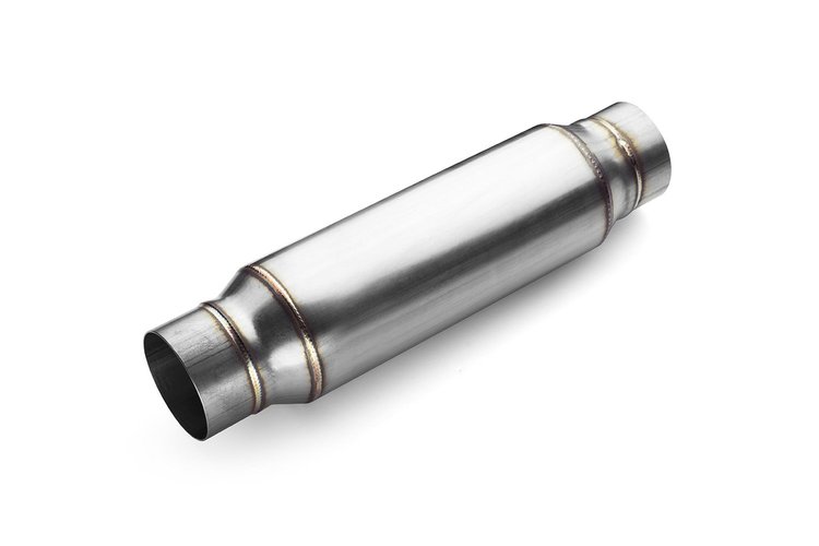 TR-Series Resonator Muffler, Inlet/Outlet: 3 in., Overall Length: 16 in. [Mirror Polished Finish]