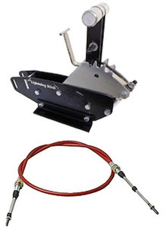 Lightning Stick Shifter & Cable Kit GM TH350 & 400 Forward Shift Pattern Includes 4ft. Morse Cable