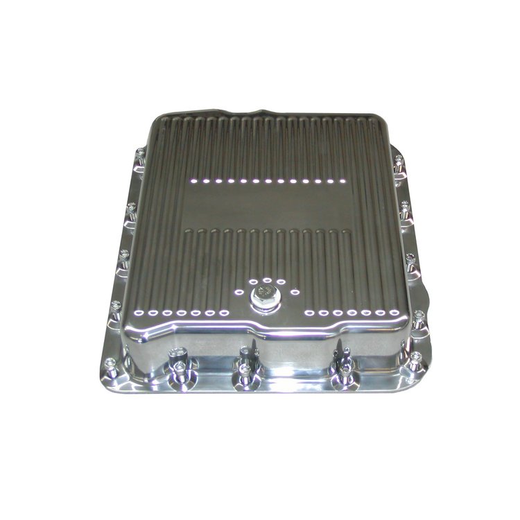 Polished Die-Cast Aluminum Transmission Pan 1982-Up GM 700R4/4L60E/4L65E