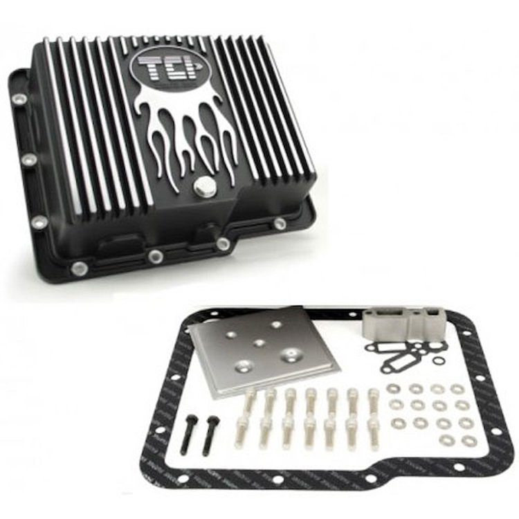 Flame Die-Cast Deep Aluminum Transmission Pan GM Powerglide