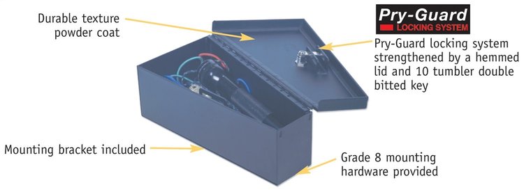 027-01 Universal Underhood Lockbox, Black