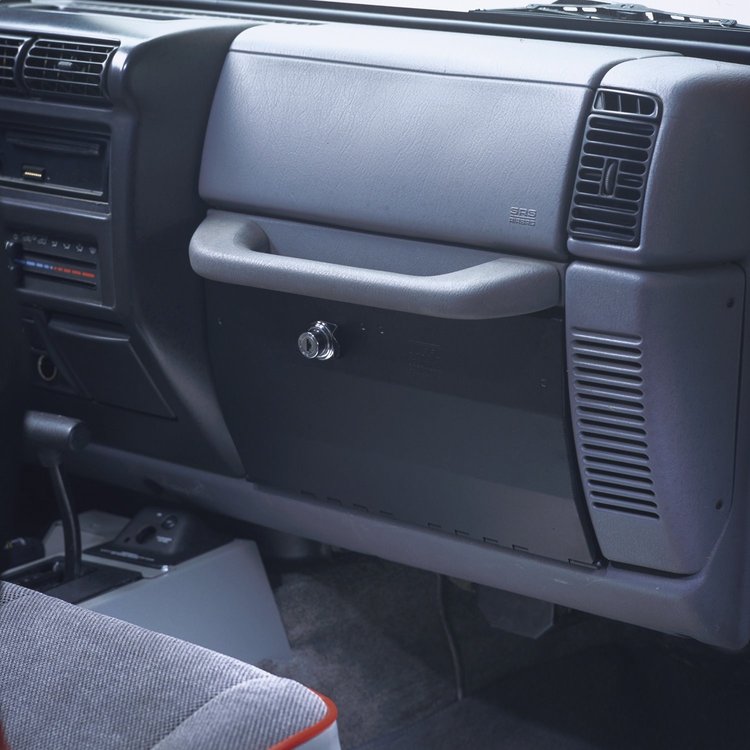 049-01 Security Glove Box, 1997-2006 Jeep Wrangler, Black