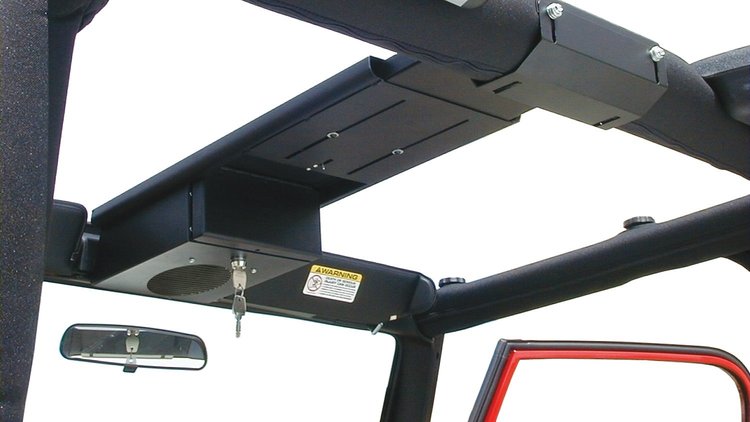 103-01 Overhead Console, Select Jeep; Suzuki; Ford Bronco; Toyota Land Cruiser, Black, Single Compartment