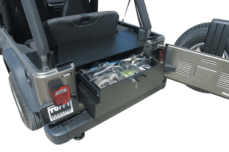 131-01 Security Drawer, 1997-2003 Jeep Wrangler, 2004-2006 Jeep Wrangler, Black