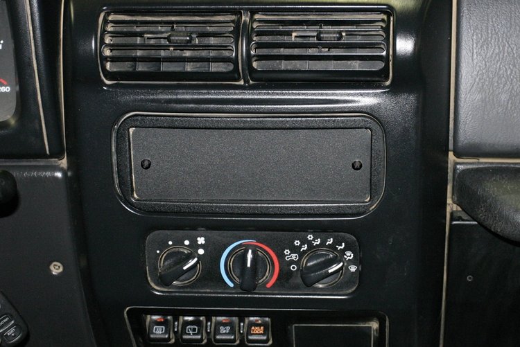 151-01 Stereo Dash Cutout Cover, Black, DIN Mount
