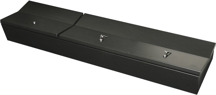 283-01 Compact Underseat Lockbox, 2009-2014 Ford F-150, Black, Full Length, Full Width, Under Rear Seat, w/o Subwoofer