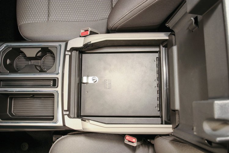 317-01 Security Console Insert, Select Ford Expedition; F-150/F-250/F-350 SD, Black, For Use w/Flow Through Center Console