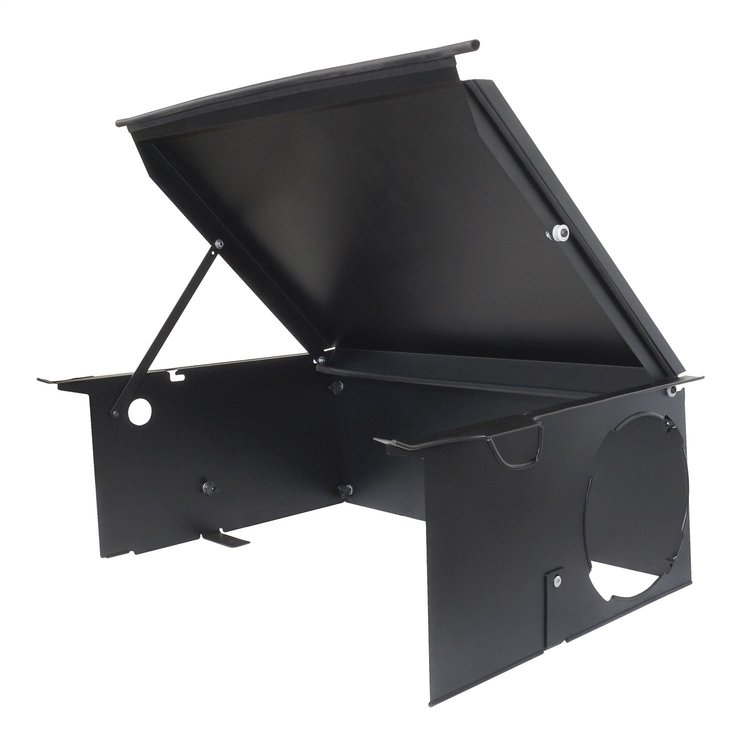 351-01 Deluxe Cargo Enclosure, 2018-2023 Jeep Wrangler, 2018-2020 Jeep Wrangler, Black, w/ OEM Subwoofer, US Patent No. 8256819