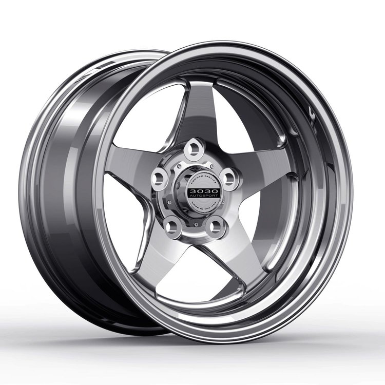 Launch Non-Beadlock Wheel, Size: 15x7", Bolt Pattern: 5x4.5", Backspace: 4.500" [Polished]