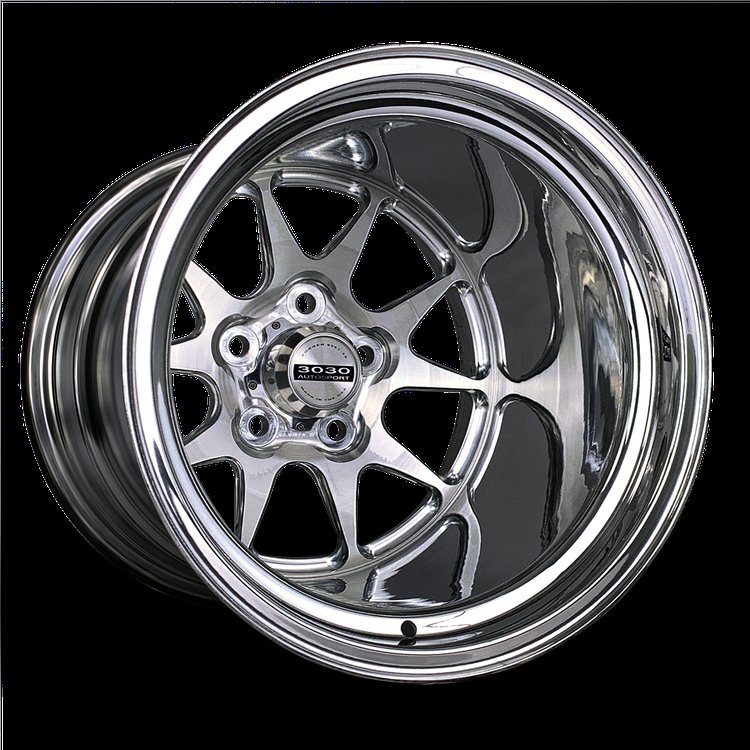 MACH-10 Non-Beadlock Wheel, Size: 15x14", Bolt Pattern: 5x5", Backspace: 4" [Polished]
