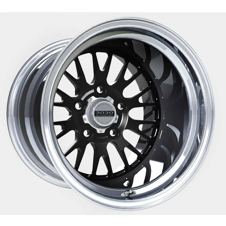 Drag Ops Legend Wheel [Size: 17"x10"] 5 x 120 mm Bolt Pattern, Black/Polished Finish for 2016-2024 Chevy Camaro SS Non-ZL1