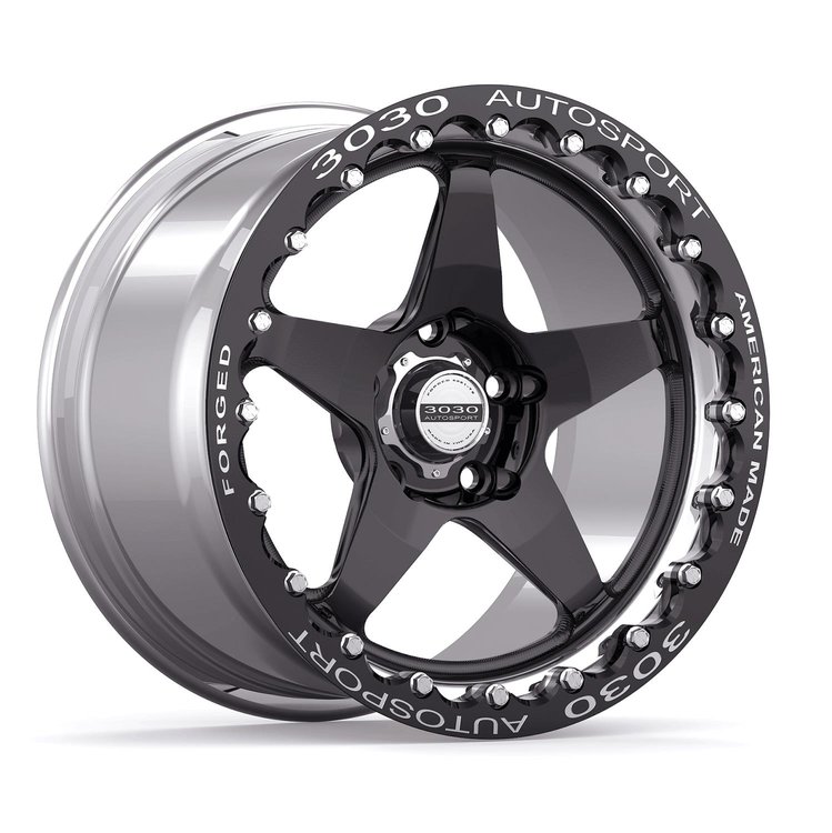 Launch Single-Beadlock Wheel, Size: 17x10", Bolt Pattern: 5x4.75", Backspace: 7" [Polished]