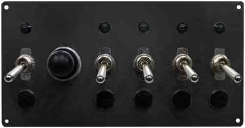 Toggle Switch Panel with Start Button (5) Switches - Black