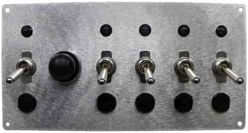 Toggle Switch Panel with Start Button (5) Switches - Aluminum