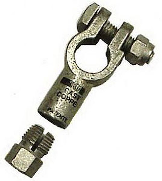 Battery Terminal 1-1/0 Gauge Brass Connector