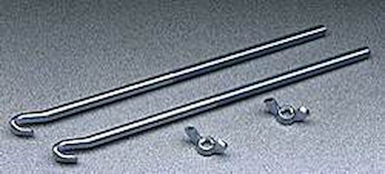 Zinc-Plated J Battery Hold-Down Bolts 3/8" x 10" Bolts with Wing Nuts