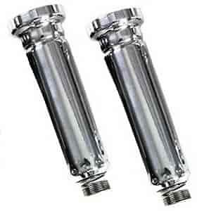Spark Plug Heat Shield Protectors 180º Long Boots (2-7/8"), Polished Aluminum