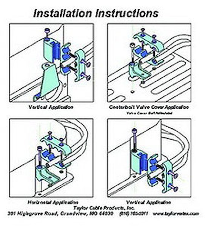 V8 Horizontal Wire Loom Kit (2) 4-Wire, (2) 3-Wire, (2) 2-Wire