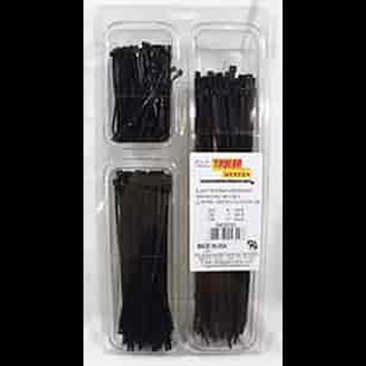 Colored Nylon Wire Tie Strap Assortment (200) 4" Length, 18 lb Loop Tensile Strength