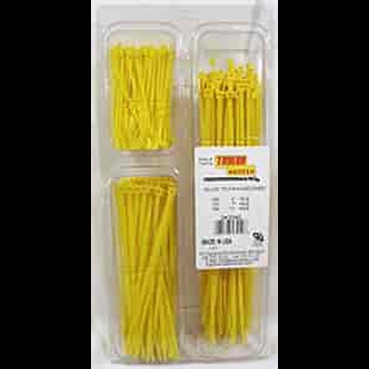 Colored Nylon Wire Tie Strap Assortment (200) 4" Length, 18 lb Loop Tensile Strength